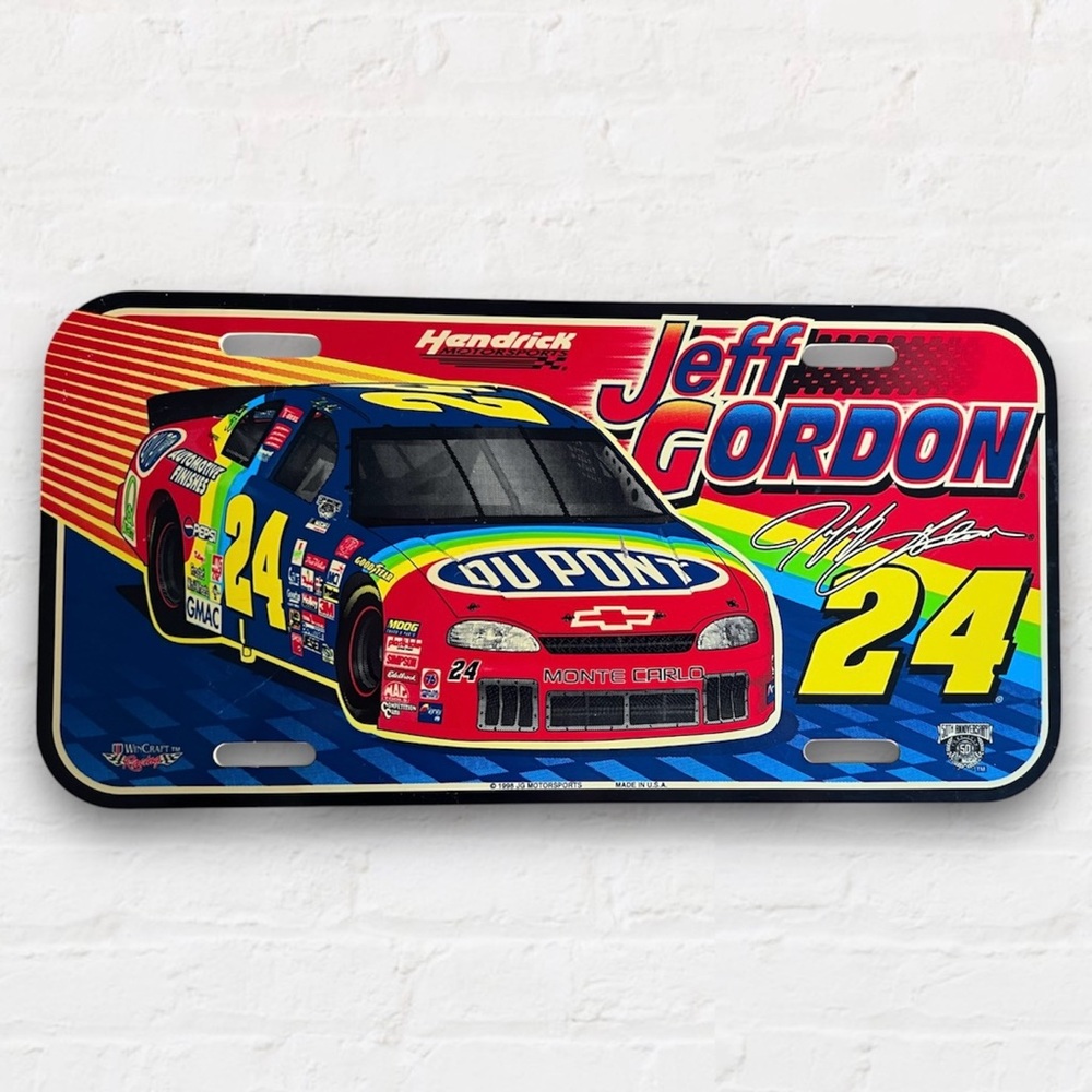 Vintage 1998 NASCAR Jeff Gordon License Plate